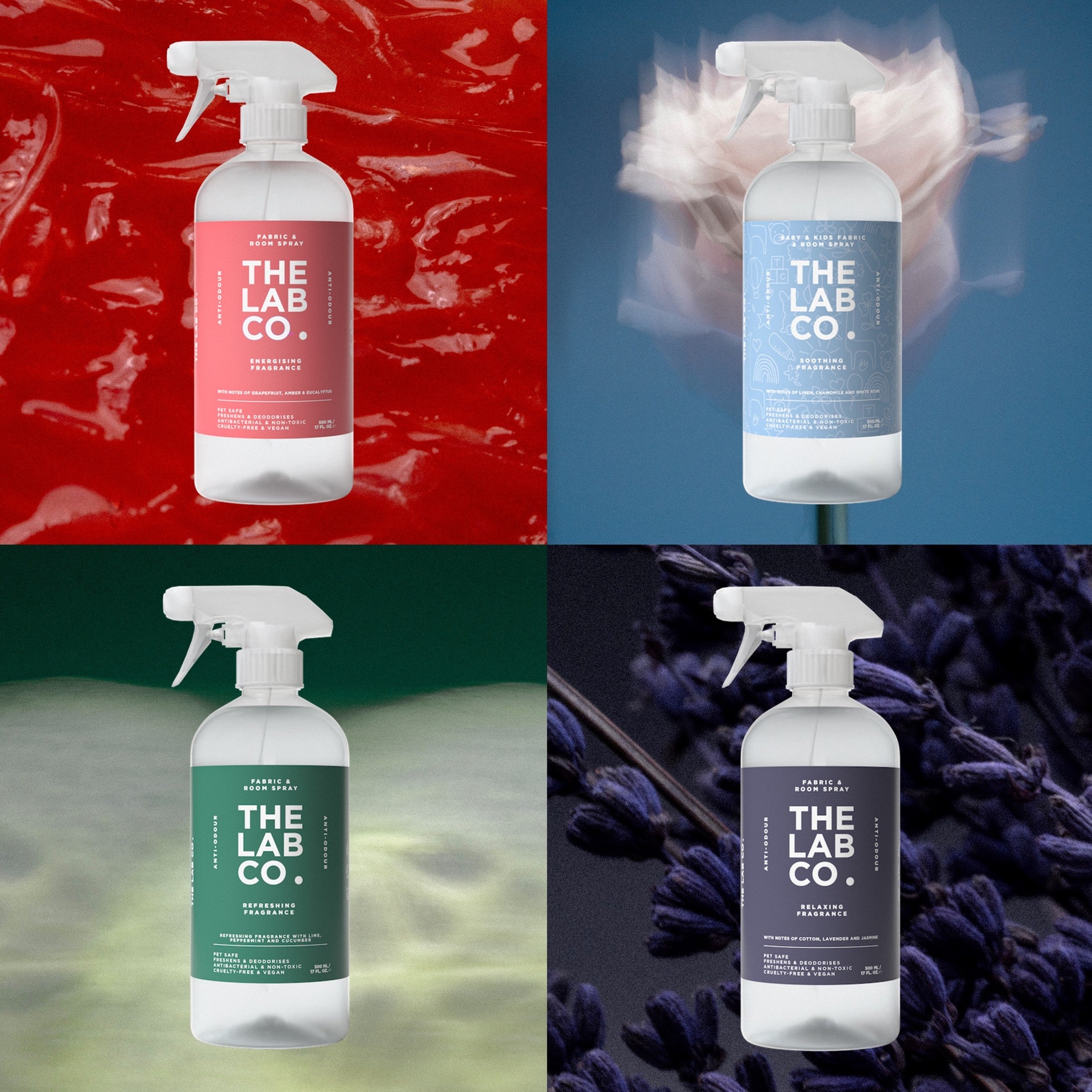The Fabric and Room Spray Collection -  4 x 500ml