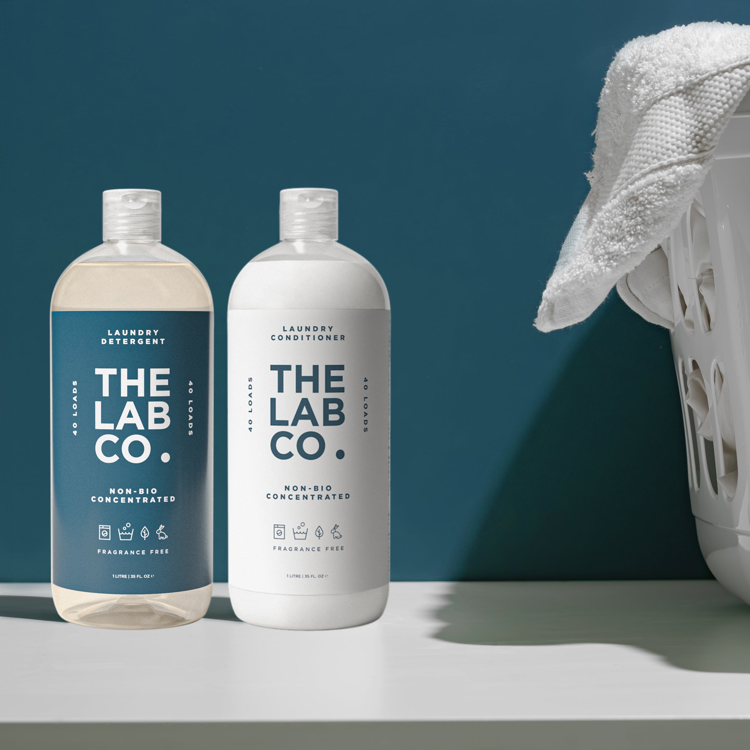 Fragrance Free Laundry Detergent & Fabric Conditioner 1 Litre Duo