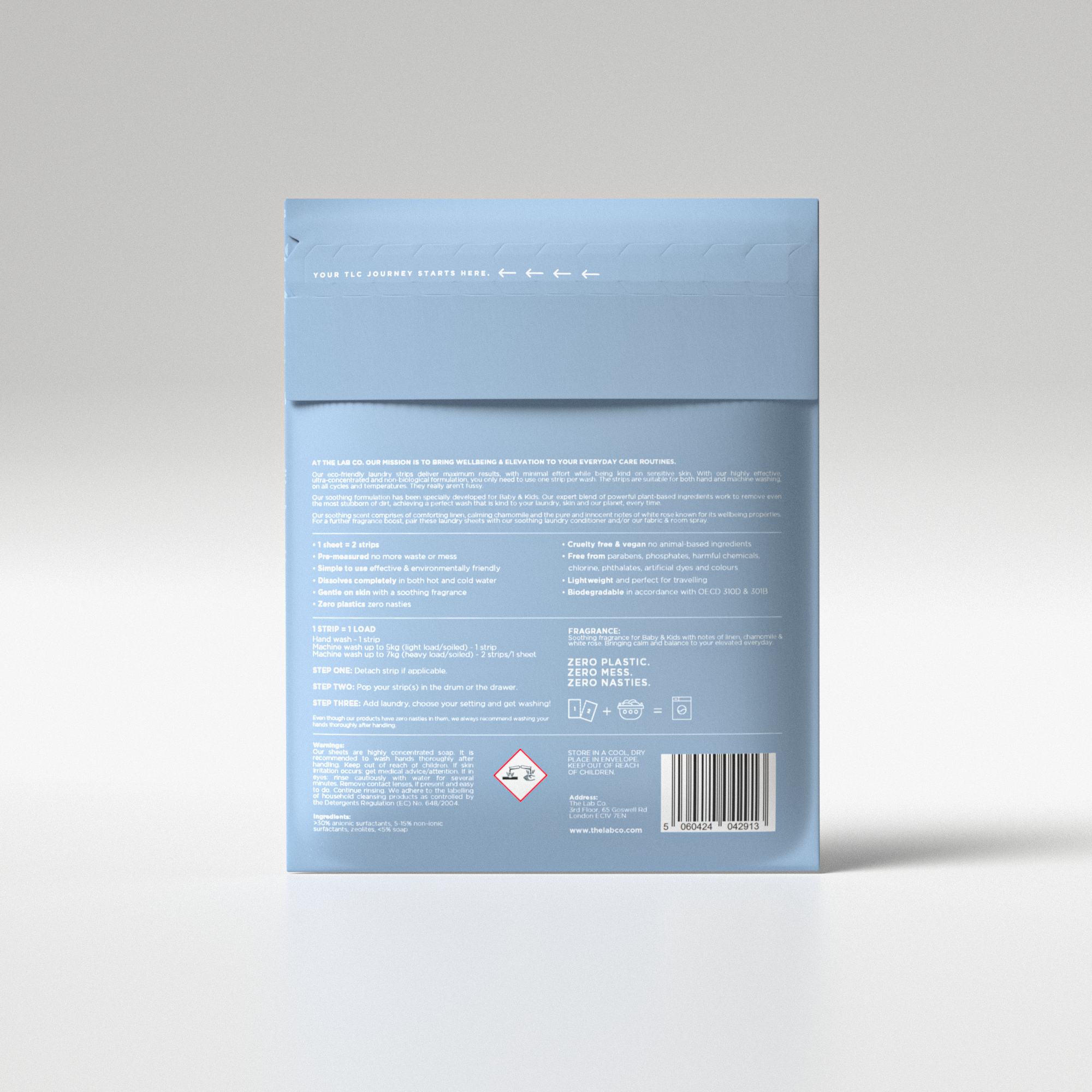 Soothing Laundry Detergent Strips 32 Loads