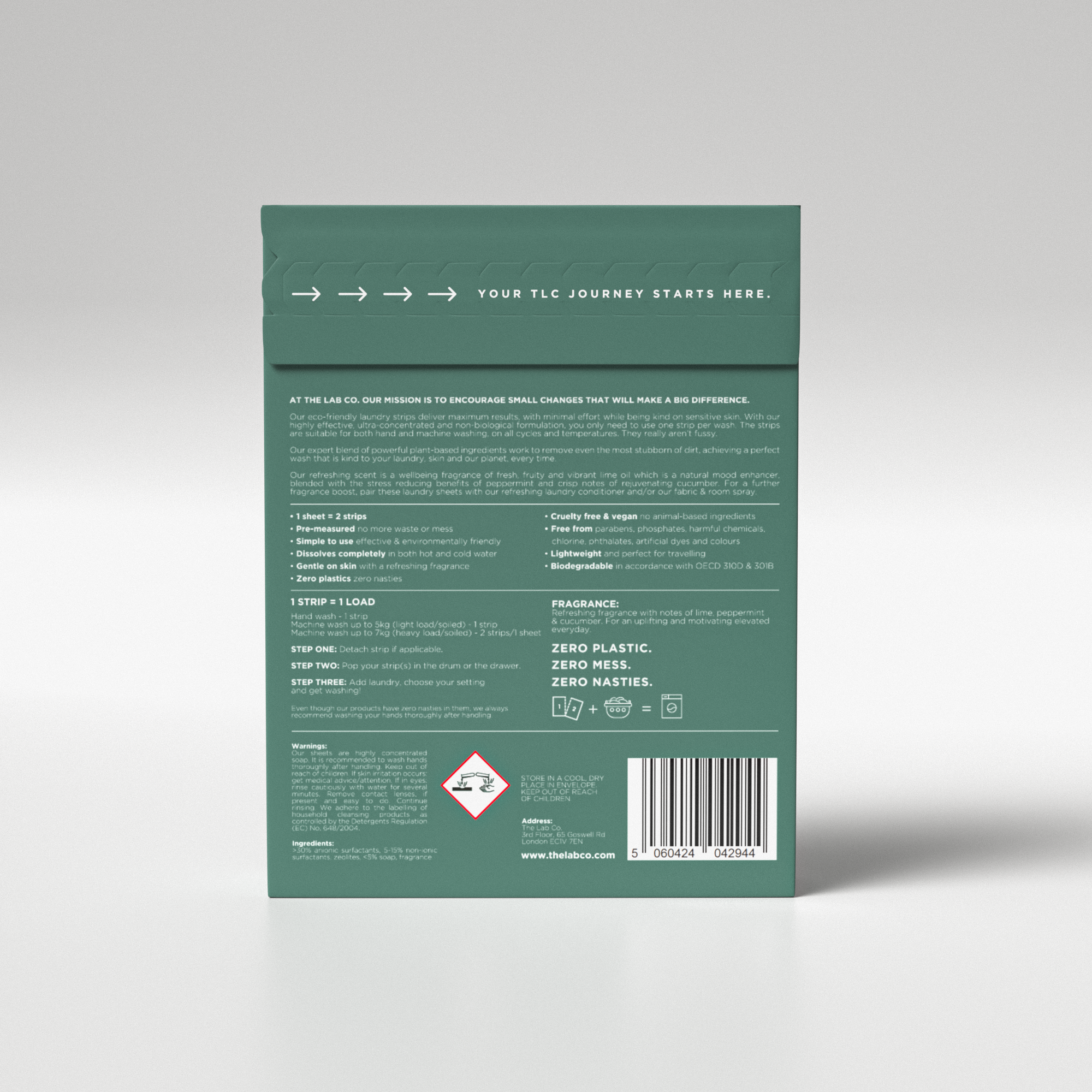 Refreshing Laundry Detergent Strips 64 Loads