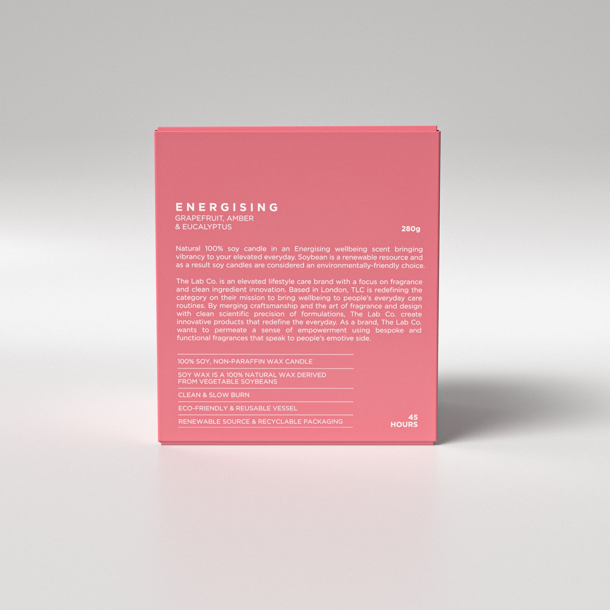 Energising 100% Soy Wax Candle 280g
