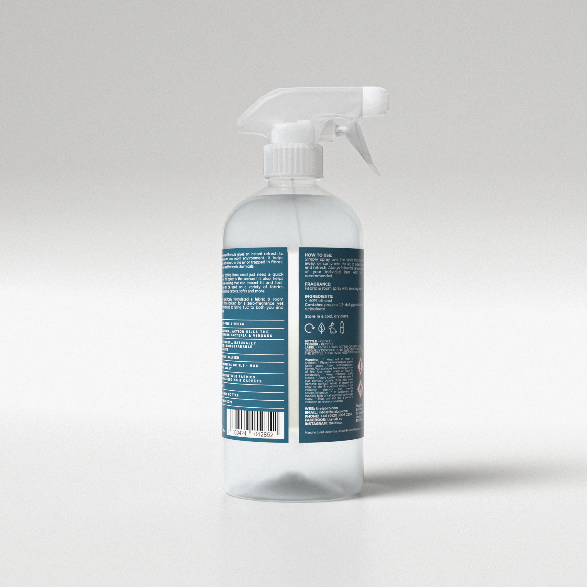 Fragrance Free Fabric & Room Spray 500ml
