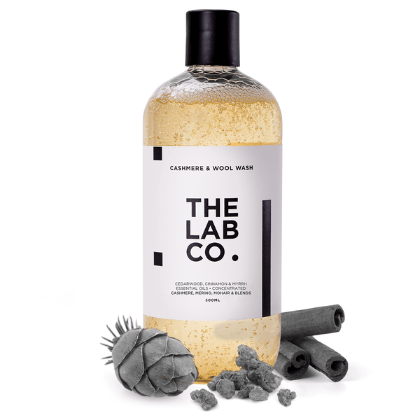 Cashmere & Wool Laundry Detergent 500ml product image with ingredients
