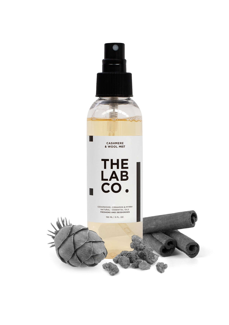Cashmere & Wool Laundry Mist 150ml with ingredients