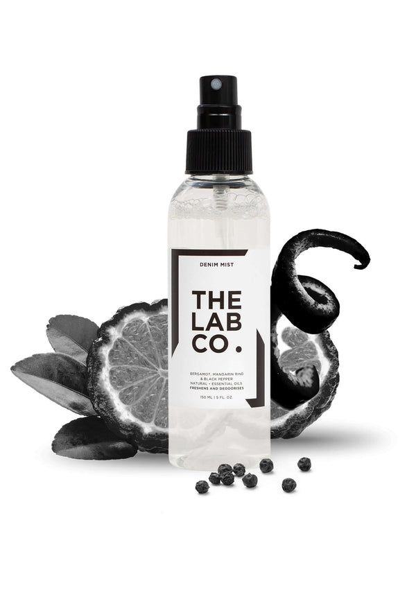 Denim Laundry Mist 150ml with ingredients